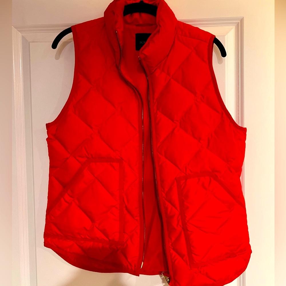 Jcrew burnt orange puffer vest